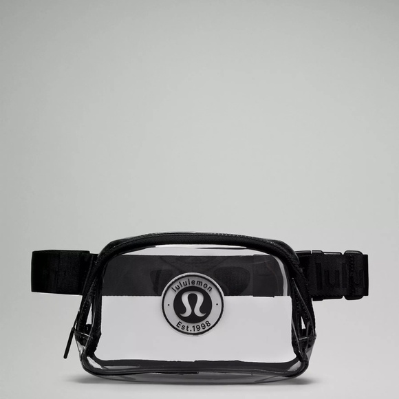 lululemon NWT Clear Belt Bag *Logo Black 1L - Picture 2 of 6